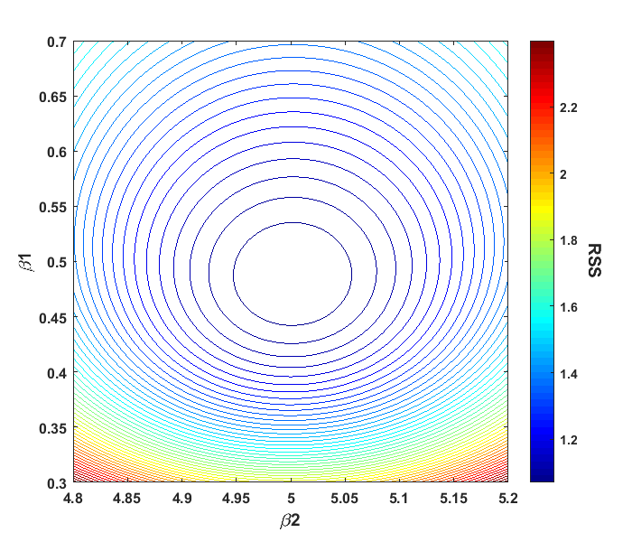RSS Detailed Contour Plot